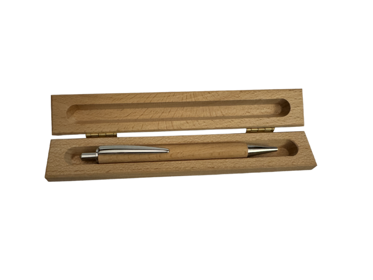 Estuche madera con bolígrafo madera
