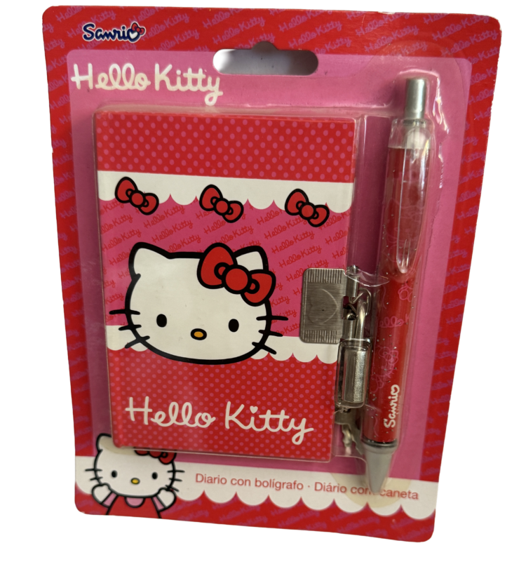 Diario Hello Kitty con candado y bolígrafo