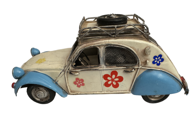 Hucha coche Citroën metálico con portafotos