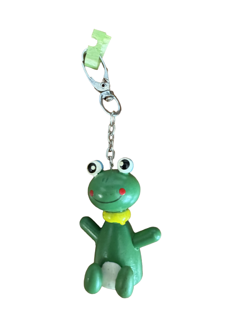 Llavero de madera rana