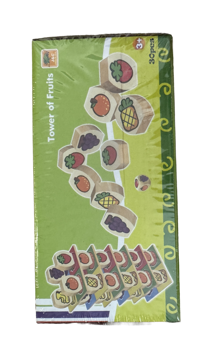 Juego de habilidad torre de madera de frutas L