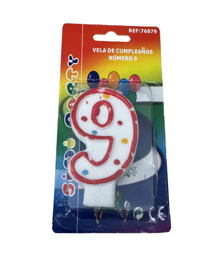 Vela cumpleaños 9