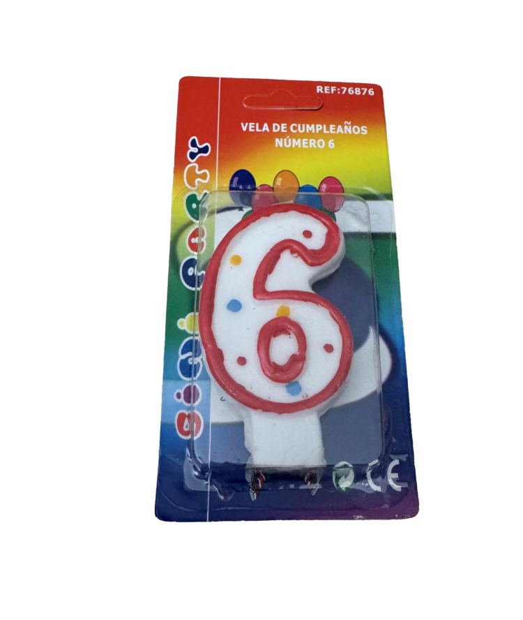 Vela cumpleaños 6