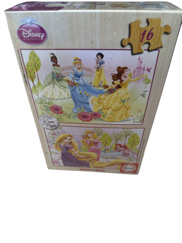 Puzle princesas Disney madera 2 en uno