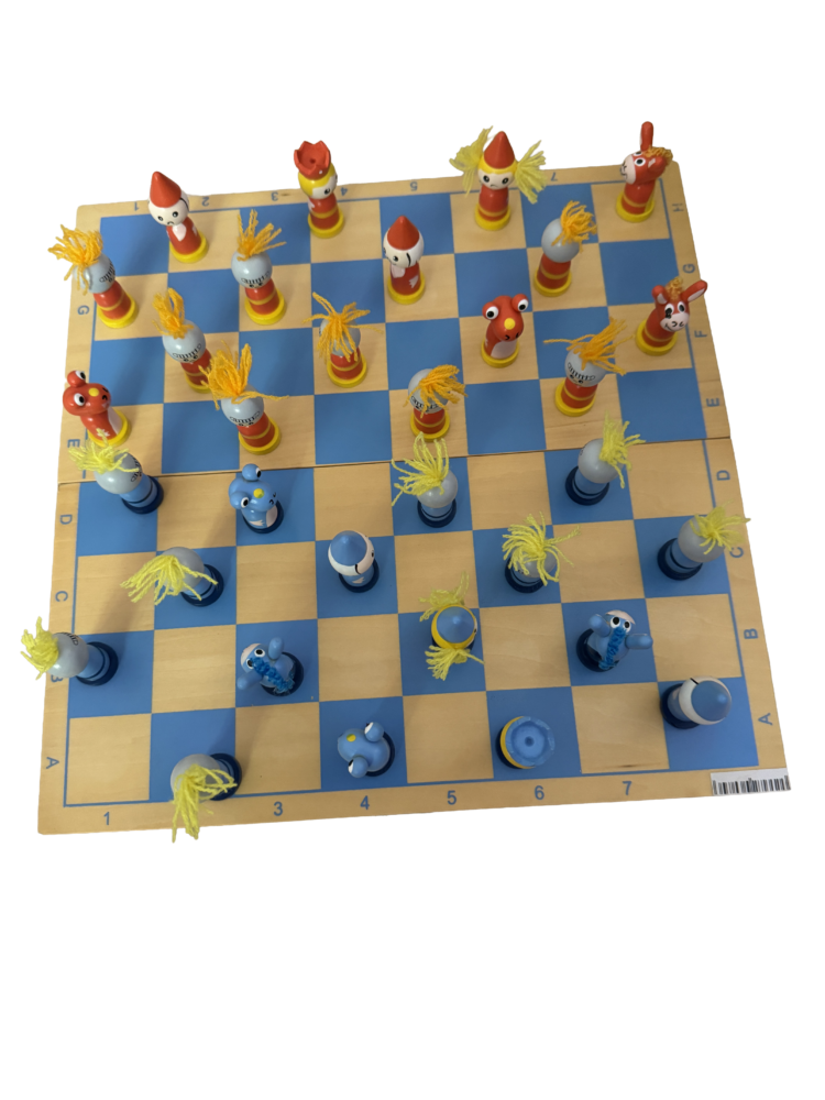 Juego de ajedrez de madera infantil L