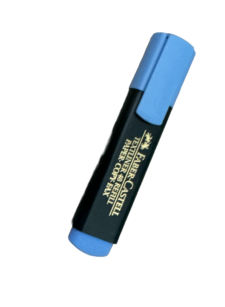 Marcador fluorescente azul Faber Castell