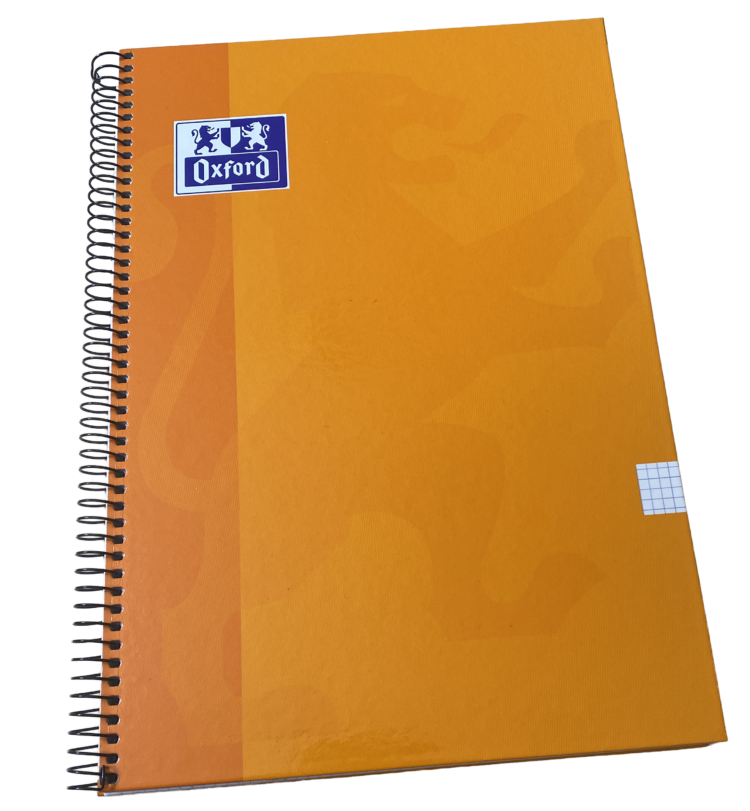 Libreta A4 Oxford 4x4 naranja