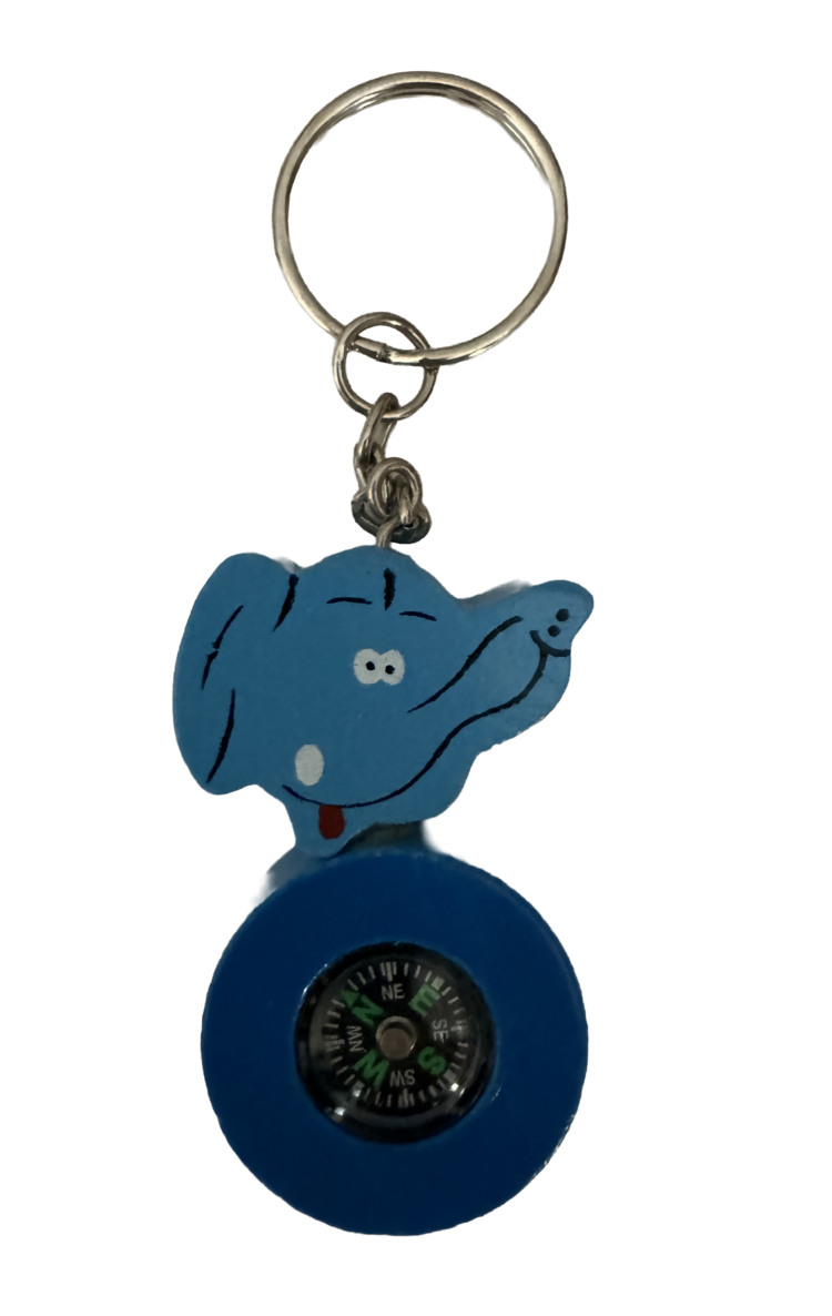 Llavero brújula elefante