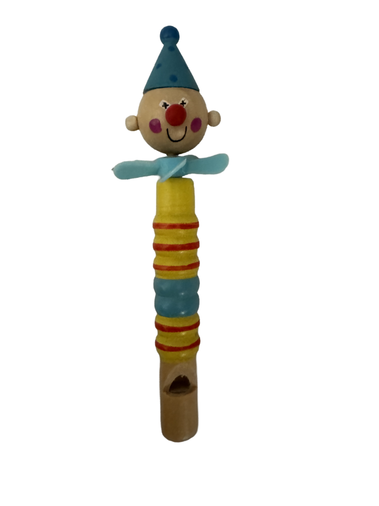 Silbato madera payaso