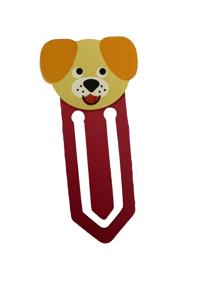 Marcapáginas de madera perro
