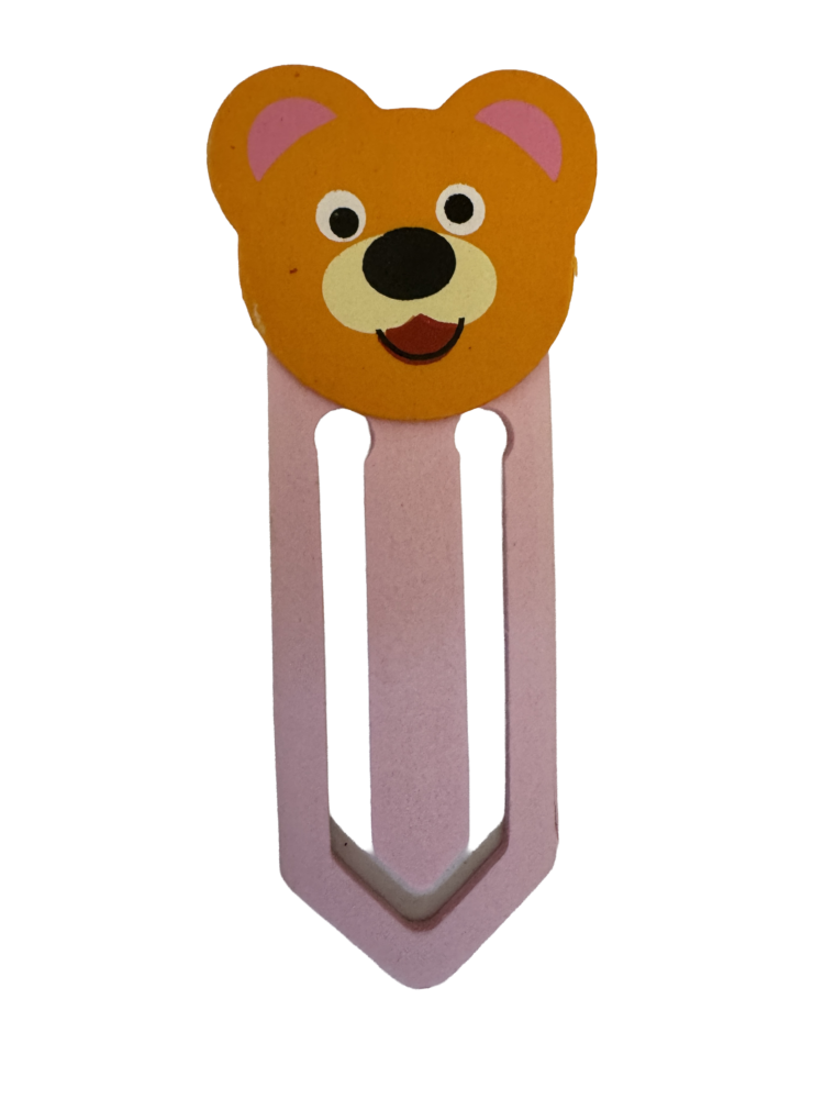Marcapáginas de madera oso