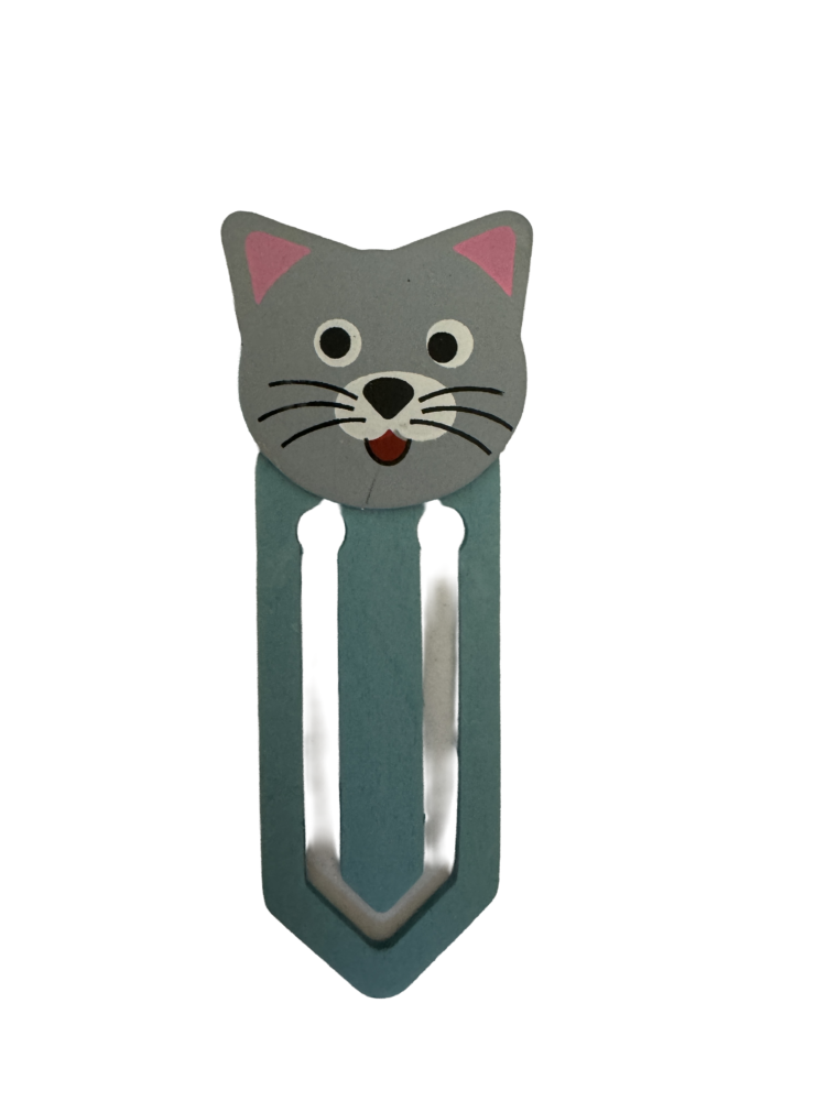Marcapáginas de madera gato