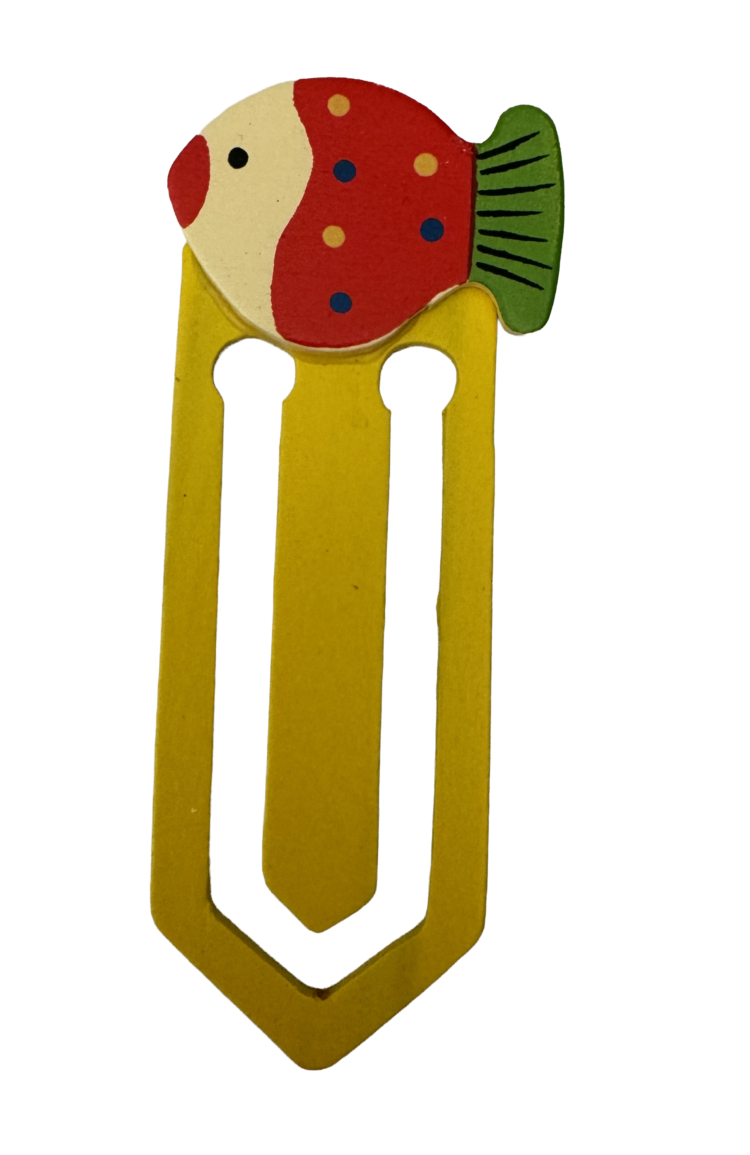 Marcapáginas de madera pez