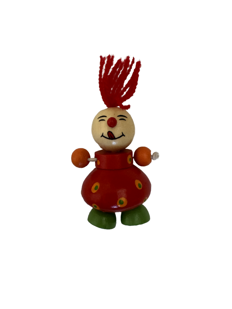 Imán de madera payaso