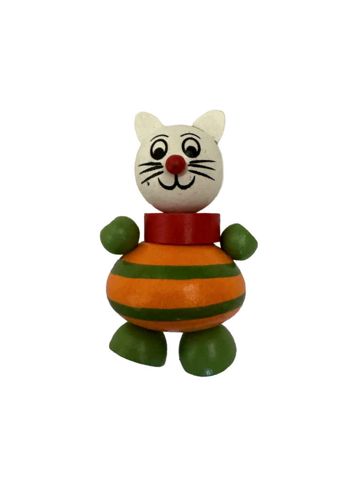 Imán de madera gato