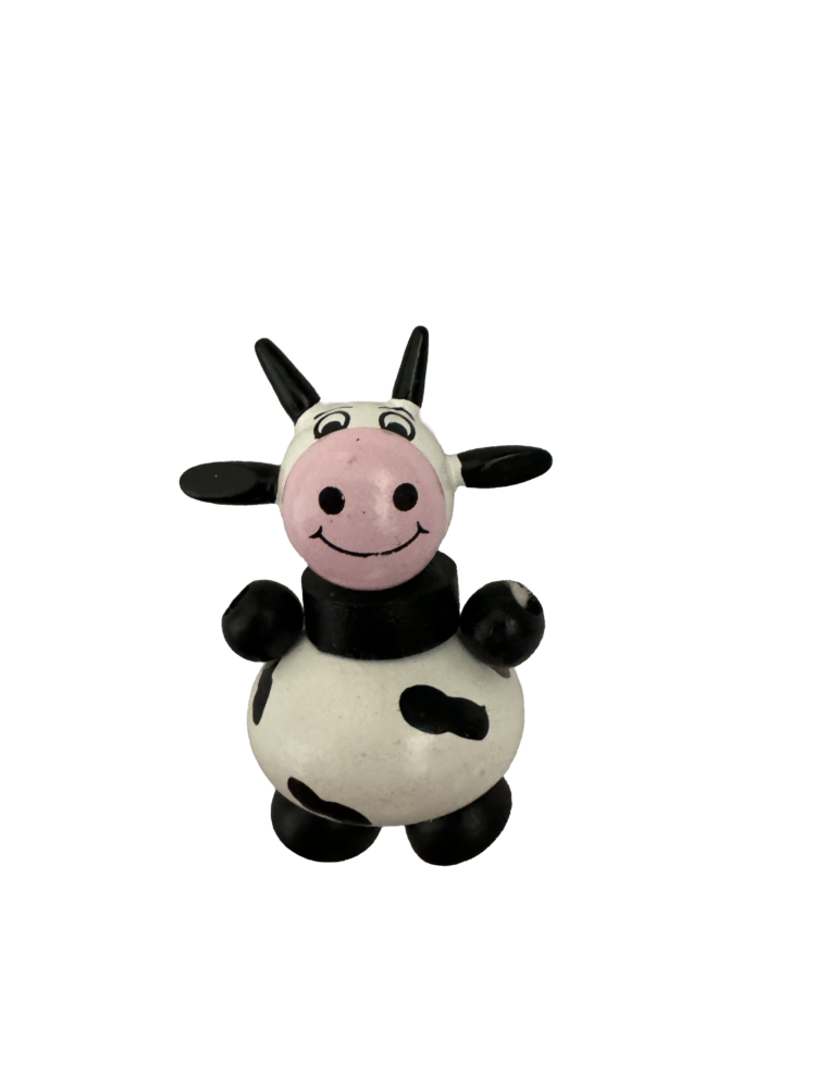 Imán de madera vaca