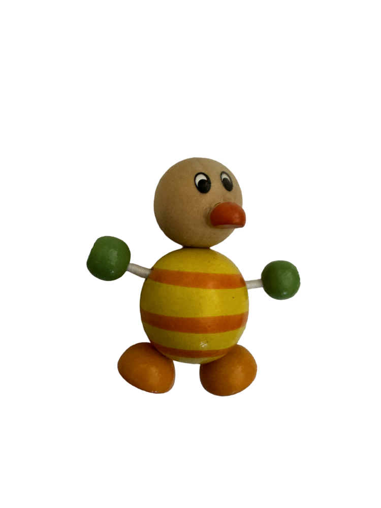 Imán de madera pollito