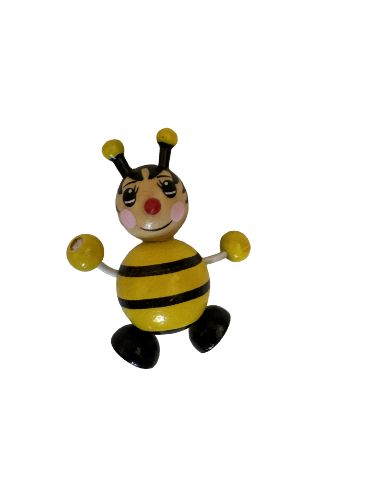 Imán de madera abeja