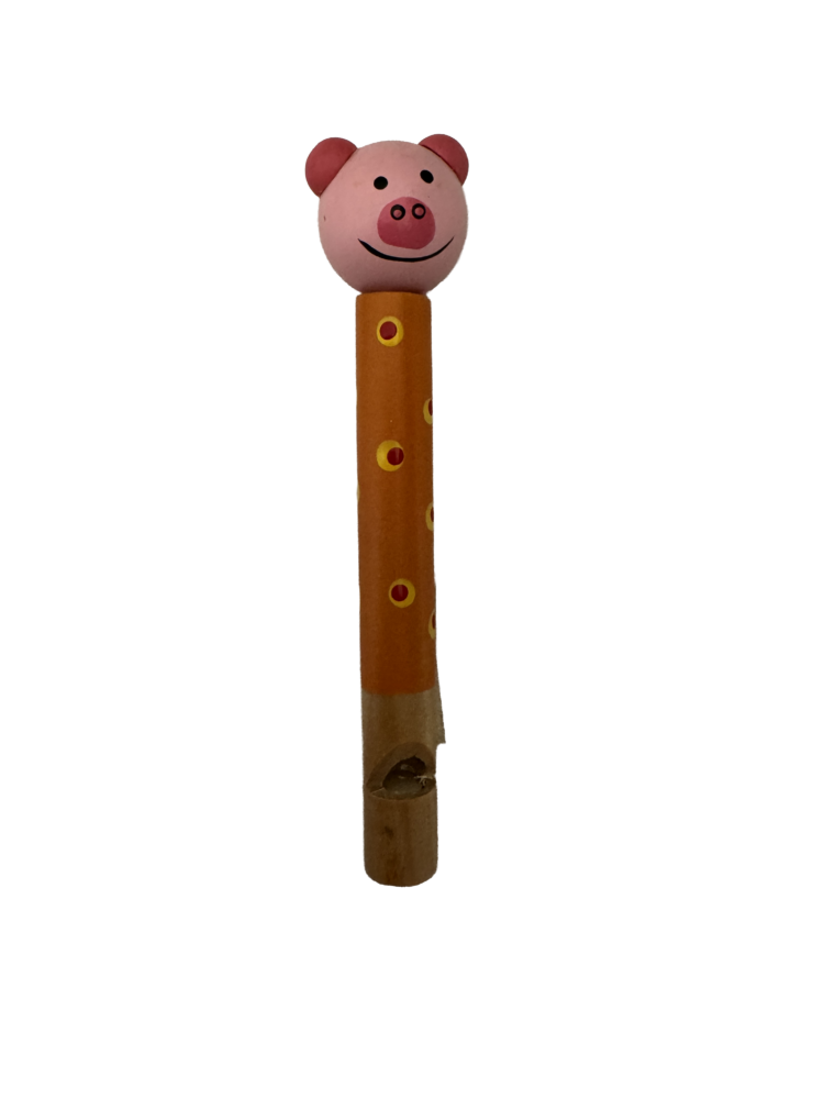 Silbato madera cerdito