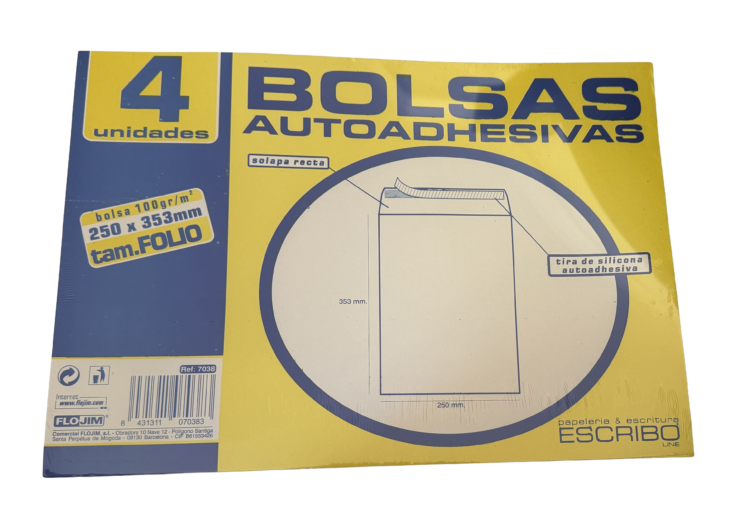 Sobres auto adhesivos 250x 353mm