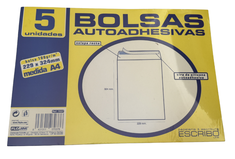 Sobres auto adhesivos 229x 324mm
