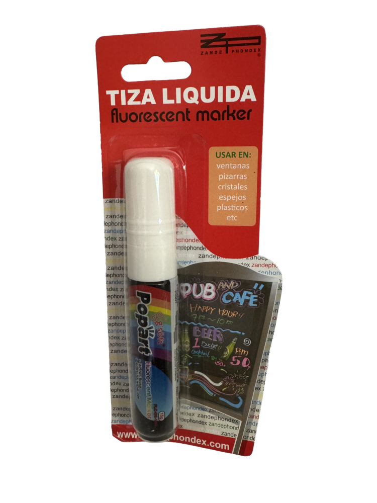 Set tiza líquida fluorescente pizarra