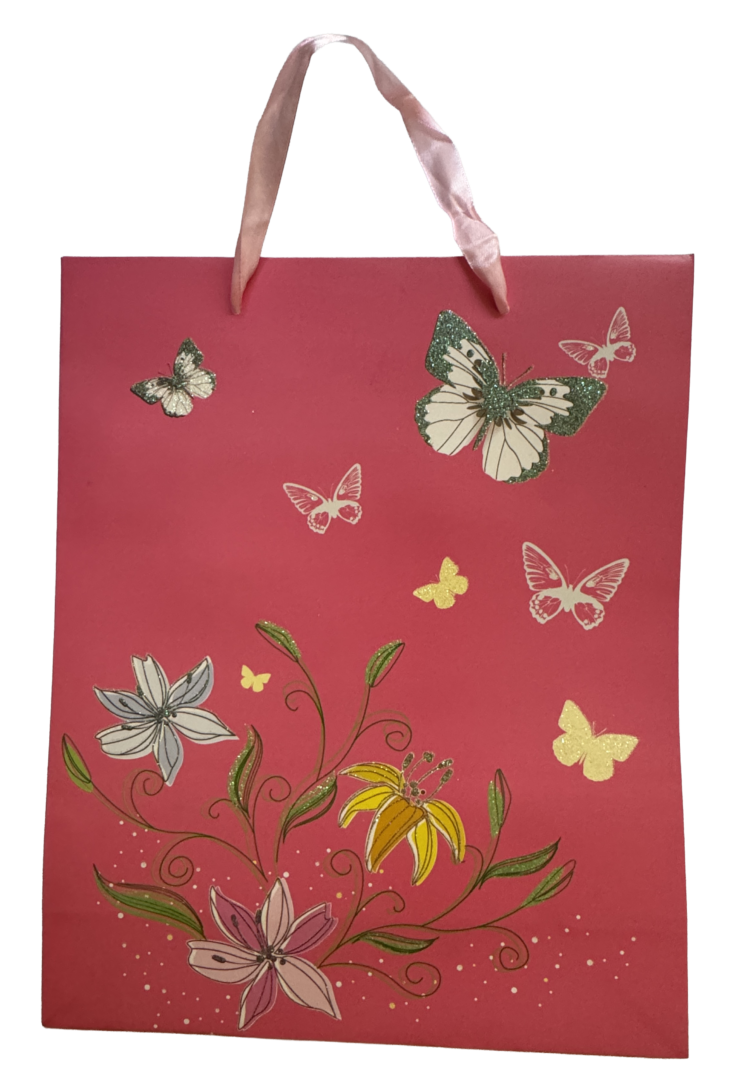Bolsa rosa mariposas