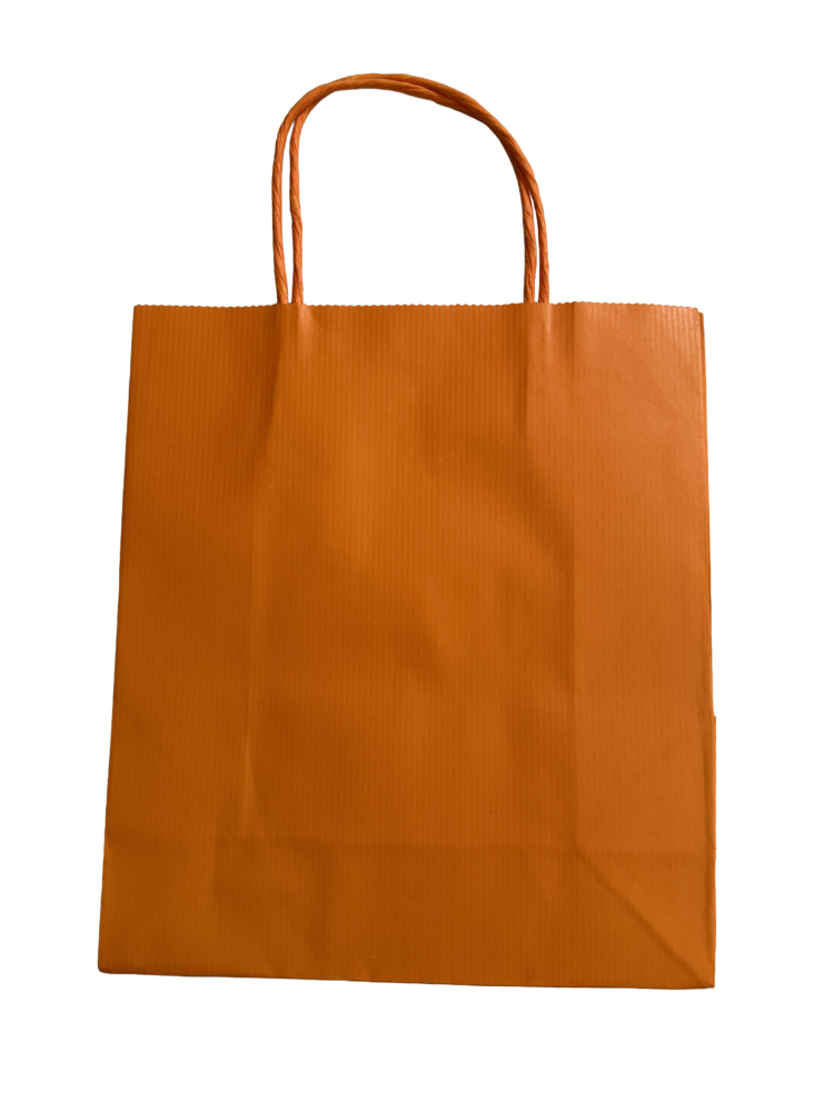 Bolsa kraft naranja