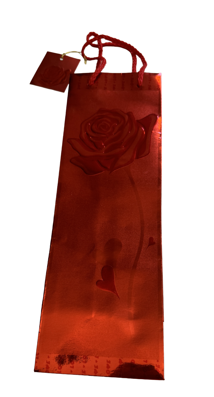 Bolsa botella rosa roja