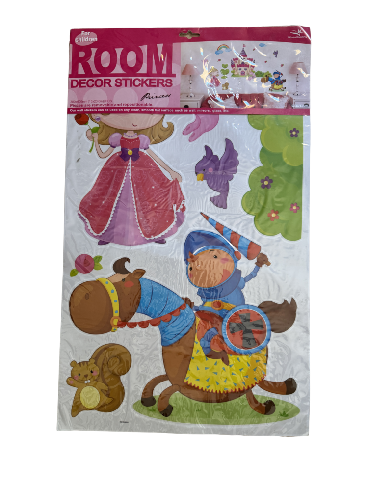 Pegatinas decorativas caballero y princesa