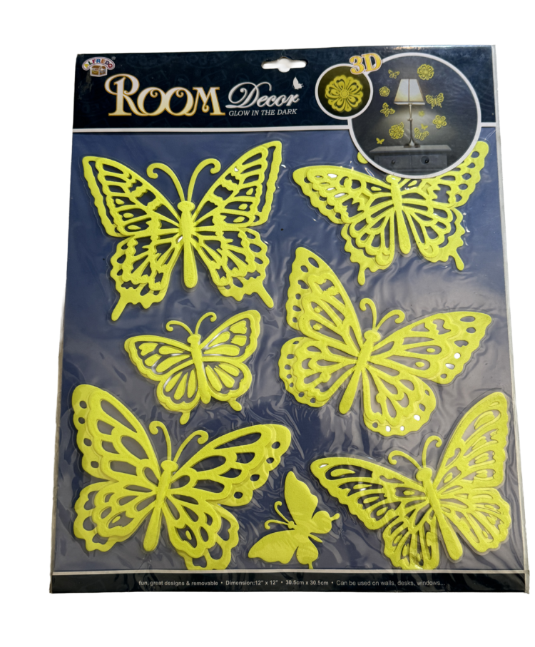 Pegatinas decorativas fluorescentes mariposas