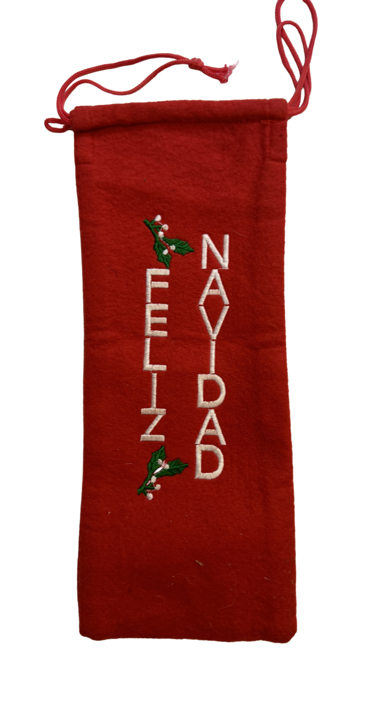 Bosa fieltro rojo navidad