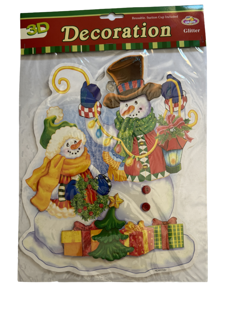 Pegatinas decorativas navidad muñeco de nieve