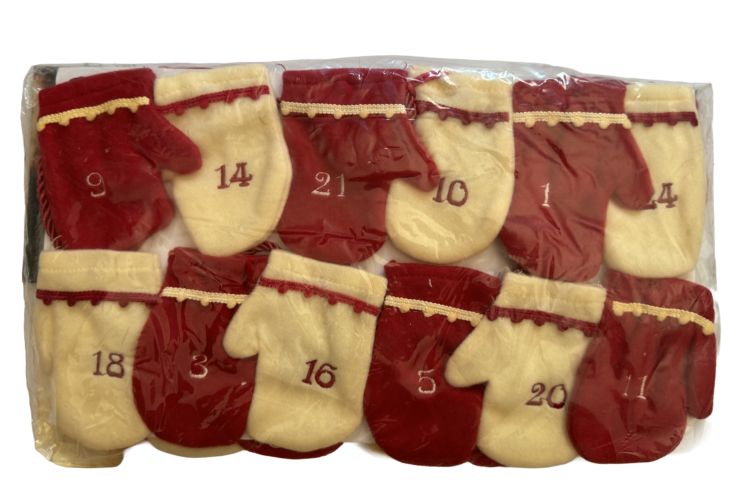 Bolsitas calendario manoplas navidad adviento