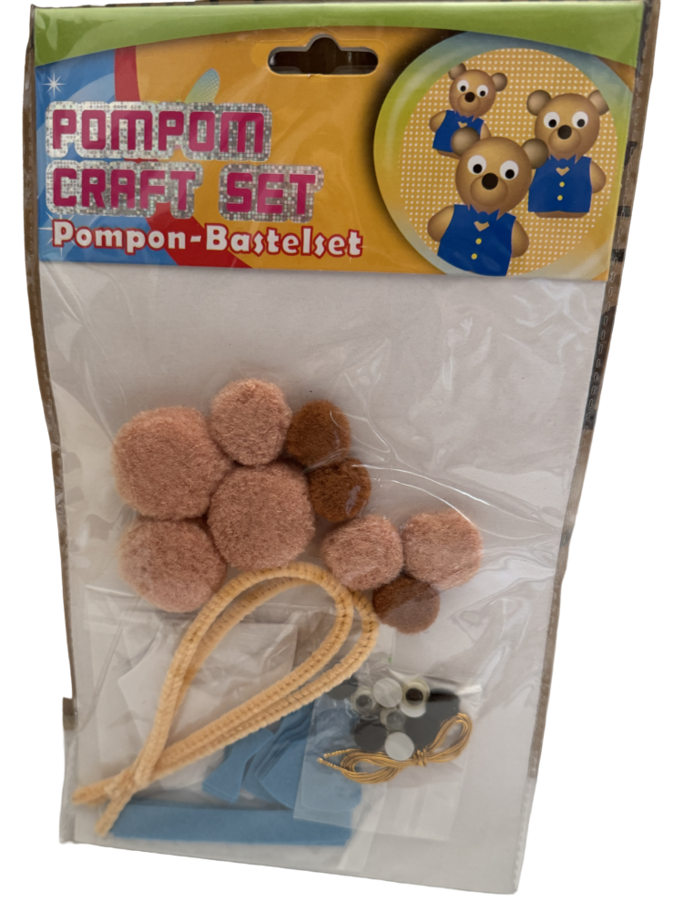Set pompones creación osito