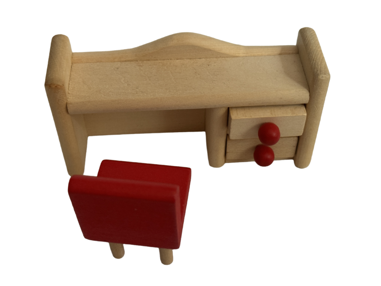 Set Mueble madera para casa muñecas