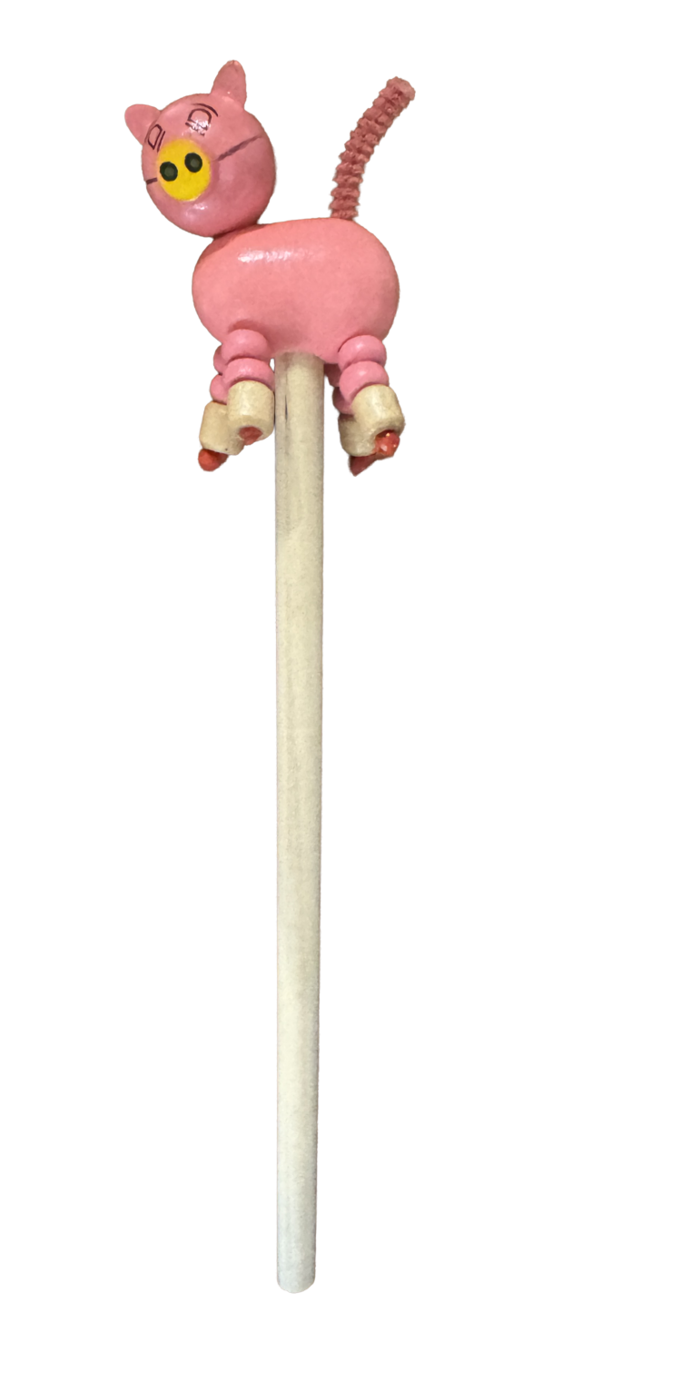 Lápiz de madera con cerdo 🐽