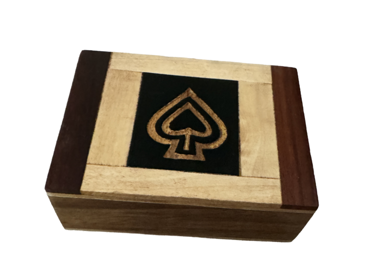 Baraja cartas en estuche madera