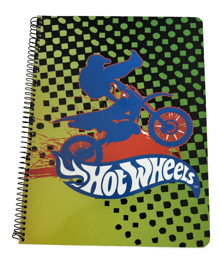 Libreta A4 Hot Wheel una raya con taladros