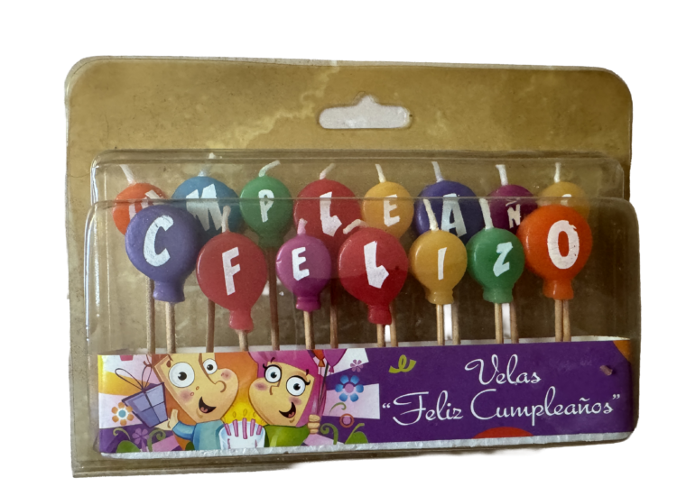 Velas Feliz cumpleaños letras